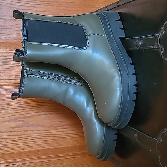 TOP MODA Women Combat boots, size 8.5, Olive Green - Picture 2 of 8